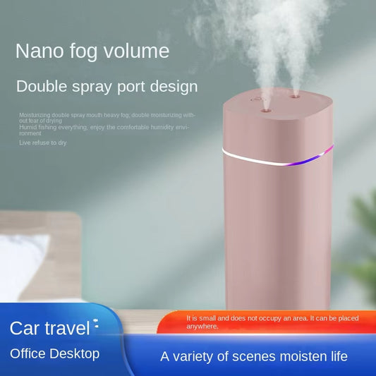 600ML Dual Nozzle USB Humidifier Ultra Quiet