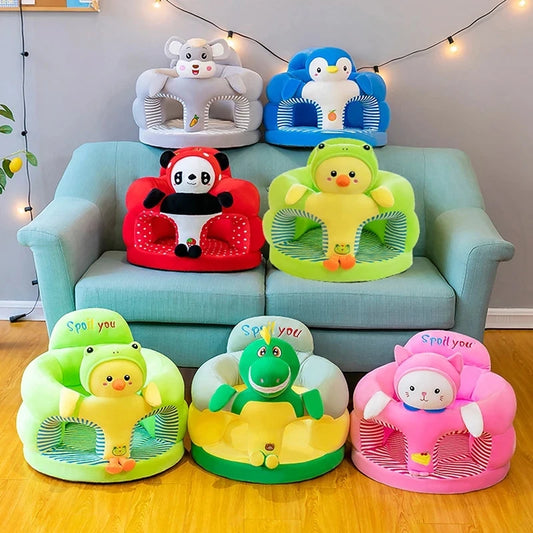 Cute Baby Sofa Support Seat Cover Plush Chair Learningto Sit Feeding Chair Comfo