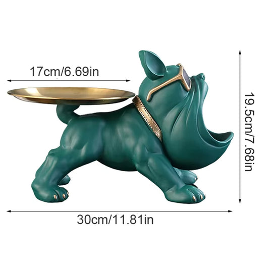 30cm Bulldog Resin Storage Figurine