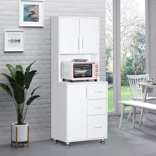 Modern Kitchen Cupboard with Storage Cabinets, 3 Drawers for Living Room