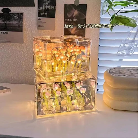 DIY Tulip Flower Cube Night Light Kit