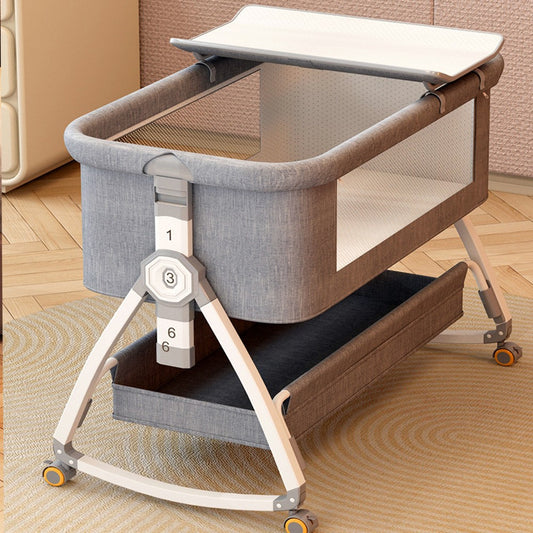 3In1 Baby Bedside Crib Sleeper Bassinet Height-Adjusta