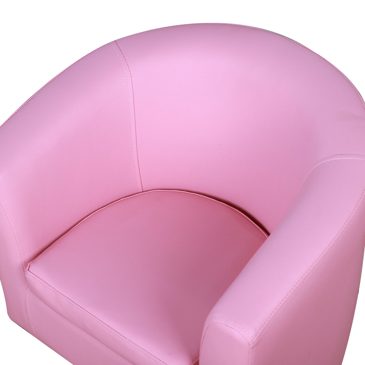 Kids Sofa Set Children Armchair Thick Padding Toddler Chair with Ottoman Pink