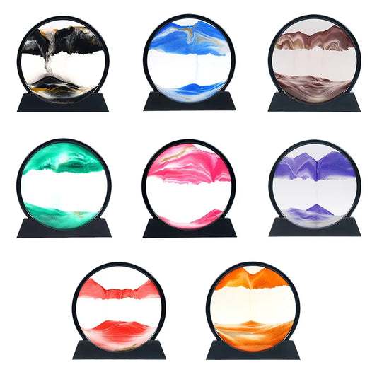 3D Moving Sand Art Hourglass Decor