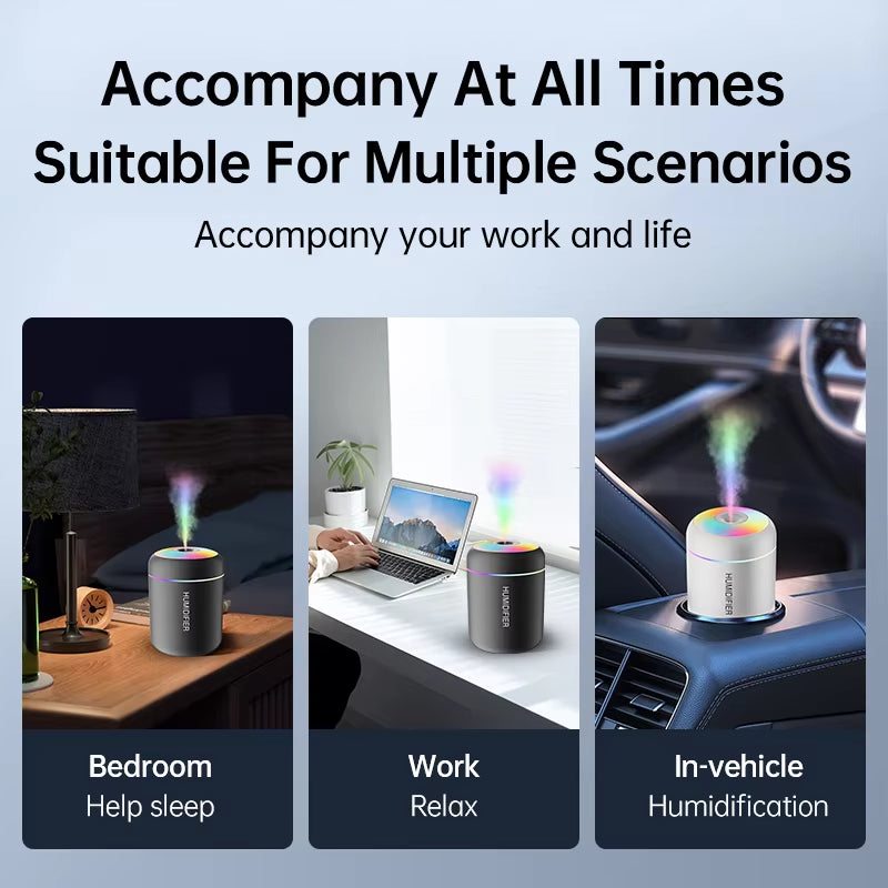 Mini Usb Air Humidifier 180ml With Led Light