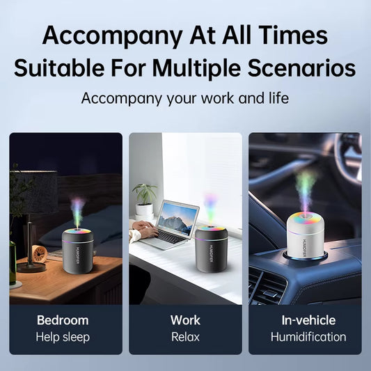 Mini Usb Air Humidifier 180ml With Led Light