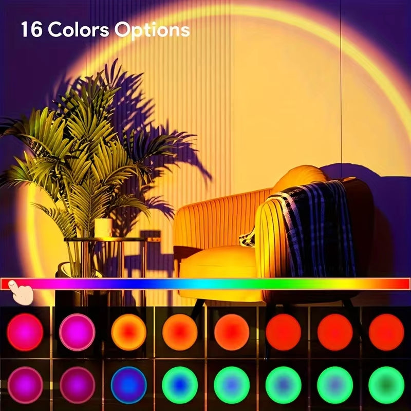16-Color Sunset Projection Lamp with Remote