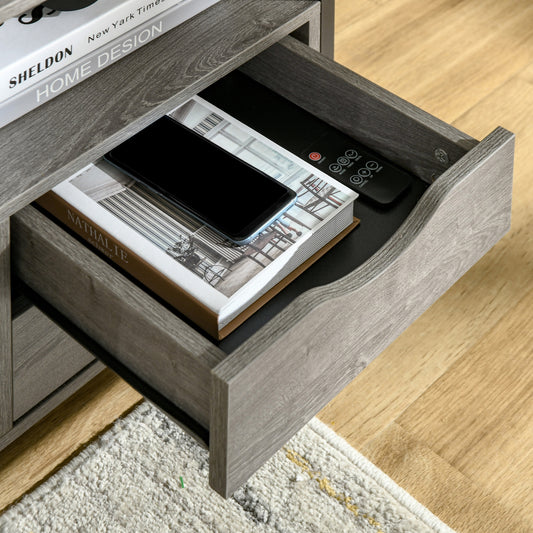 Bedroom Accent End Table with Shelf and Drawer