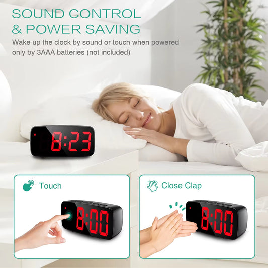 ORIA LED Digital Alarm Clock with Voice Control
