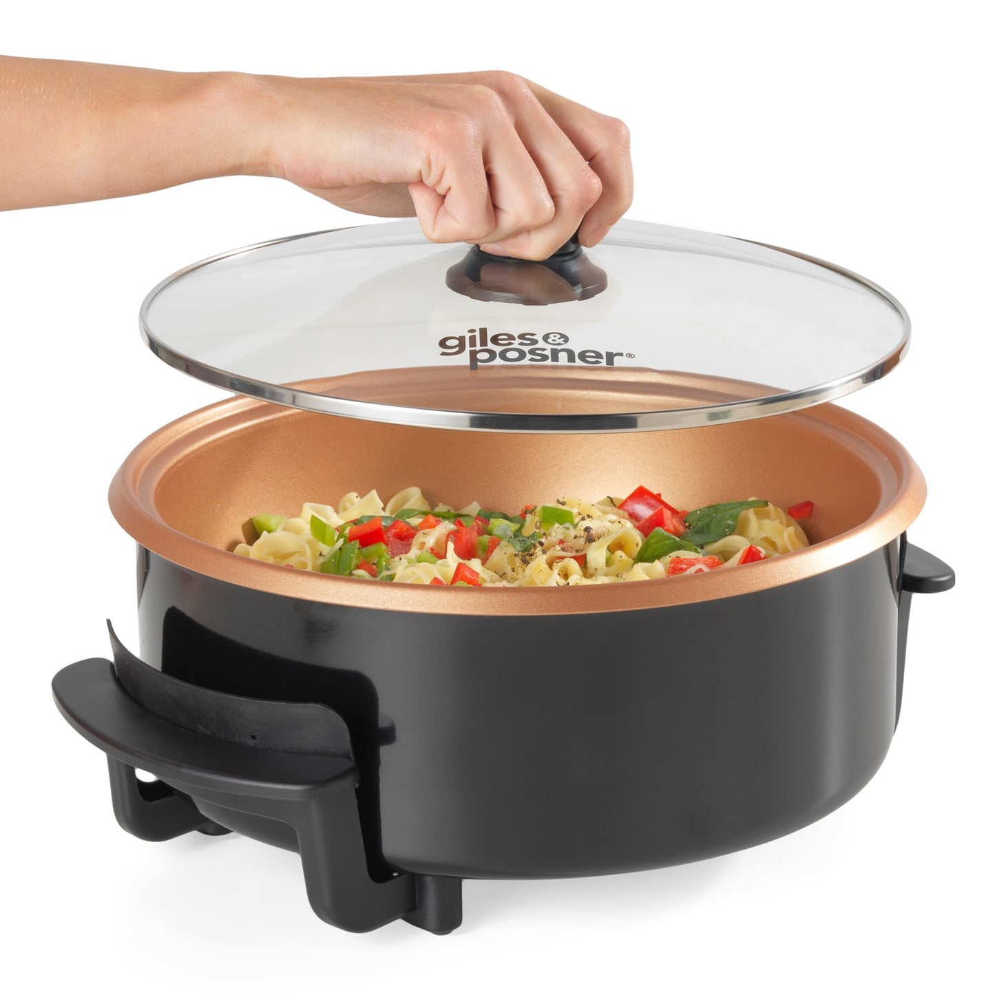 Electric Multi Cooker Non-Stick Cooking Pan Skillet Meal Maker Giles & Posner