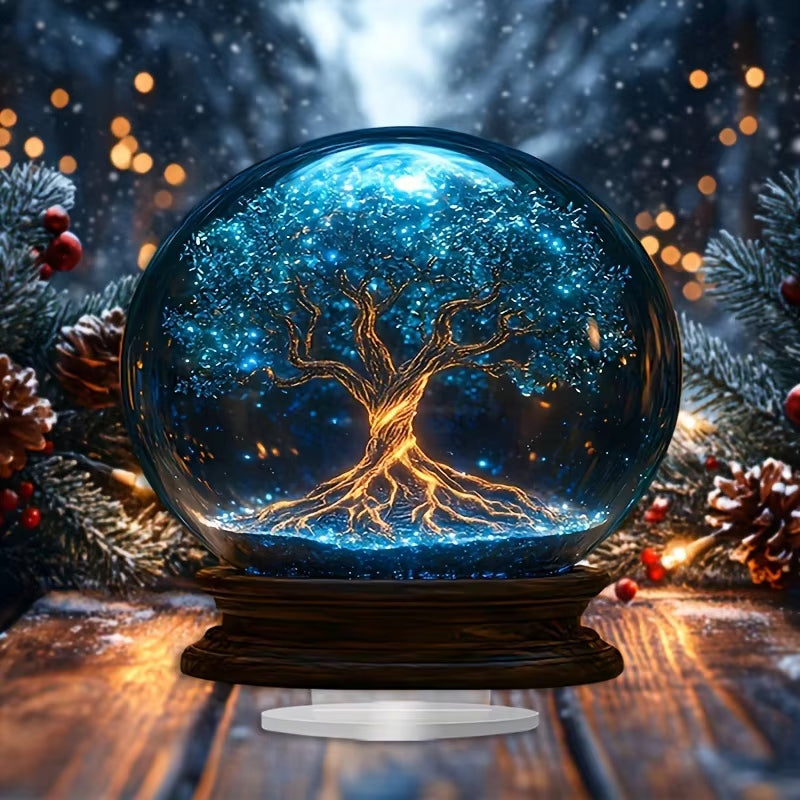 Starry Sky Blue Tree Acrylic Home Decor