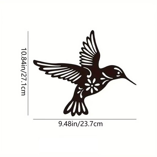 Metal Hummingbird Wall Art Waterproof Decor