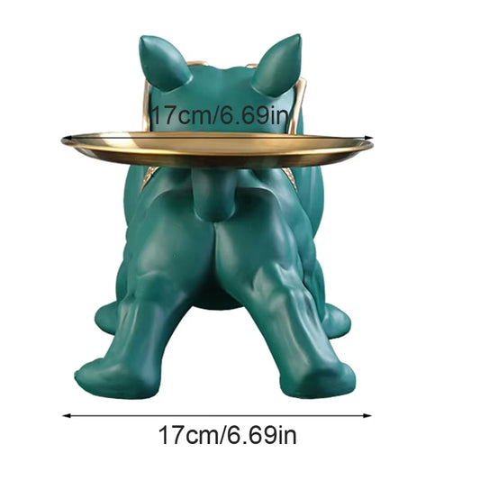 30cm Bulldog Resin Storage Figurine