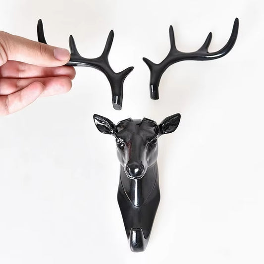 Vintage Deer Antler Wall Hook Rack