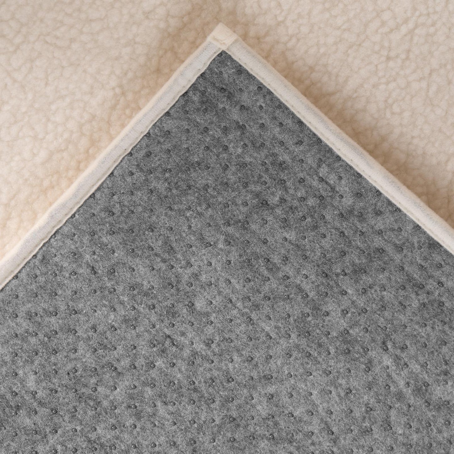 Boucle Fleece Area Rug for Living Room and Bedroom - Soft, Non-Slip Modern Carpet