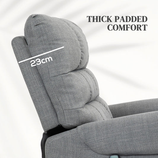 HOMCOM Power Lift Recliner Chair for Elderly with Massage and Heat Grey
