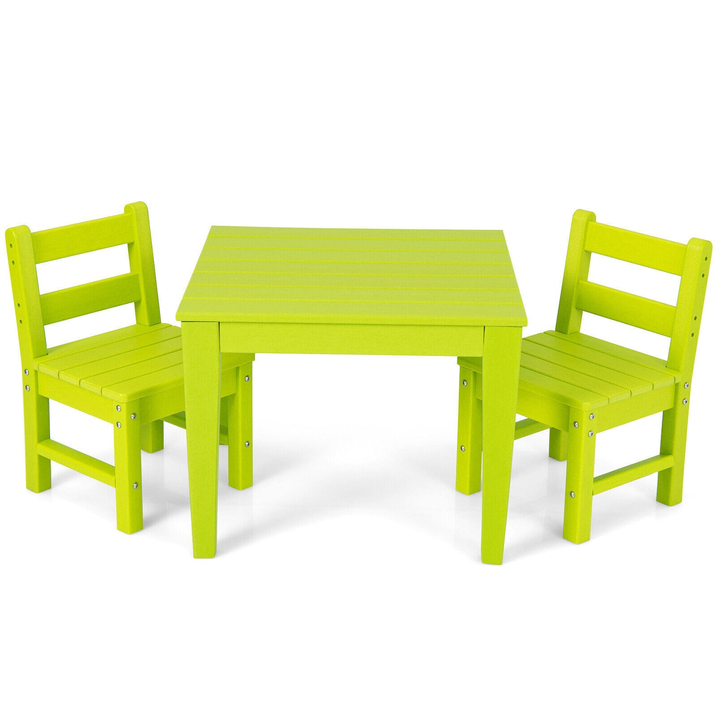 3-Piece Kids Table & Chairs Set Toddler Activity Table Desk Chairs Waterproof