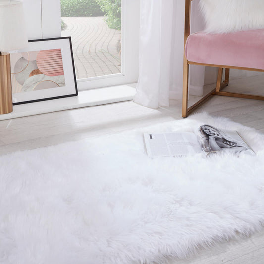 Large Rug Runner Faux Sheepskin Shaggy Living Room Hallway Soft Carpet Floor Mat