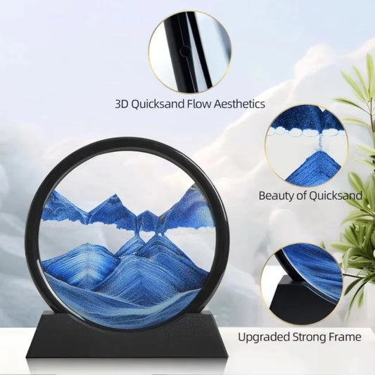 3D Moving Sand Hourglass Decor