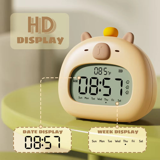 Capybara Kids LED Alarm Clock Rechargeable