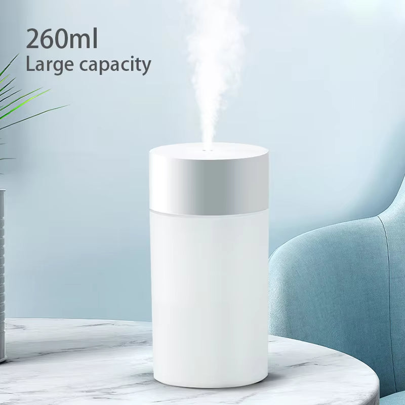 260ML USB Ultrasonic Air Humidifier LED Lamp
