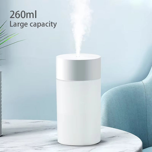260ML USB Ultrasonic Air Humidifier LED Lamp