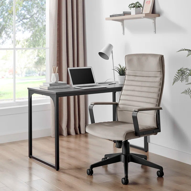Alexas Luxury Velvet Home Office Chair - Ergonomic Adjustable Supporting Modern Design
