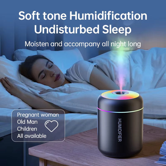 Mini Usb Air Humidifier 180ml With Led Light