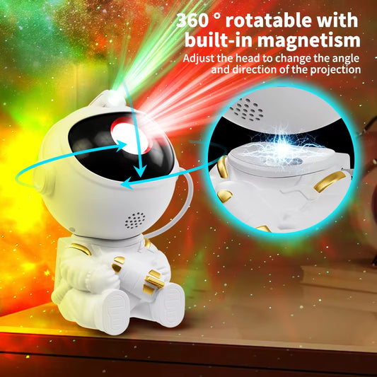 LED Astronaut Galaxy Star Projector Night Light
