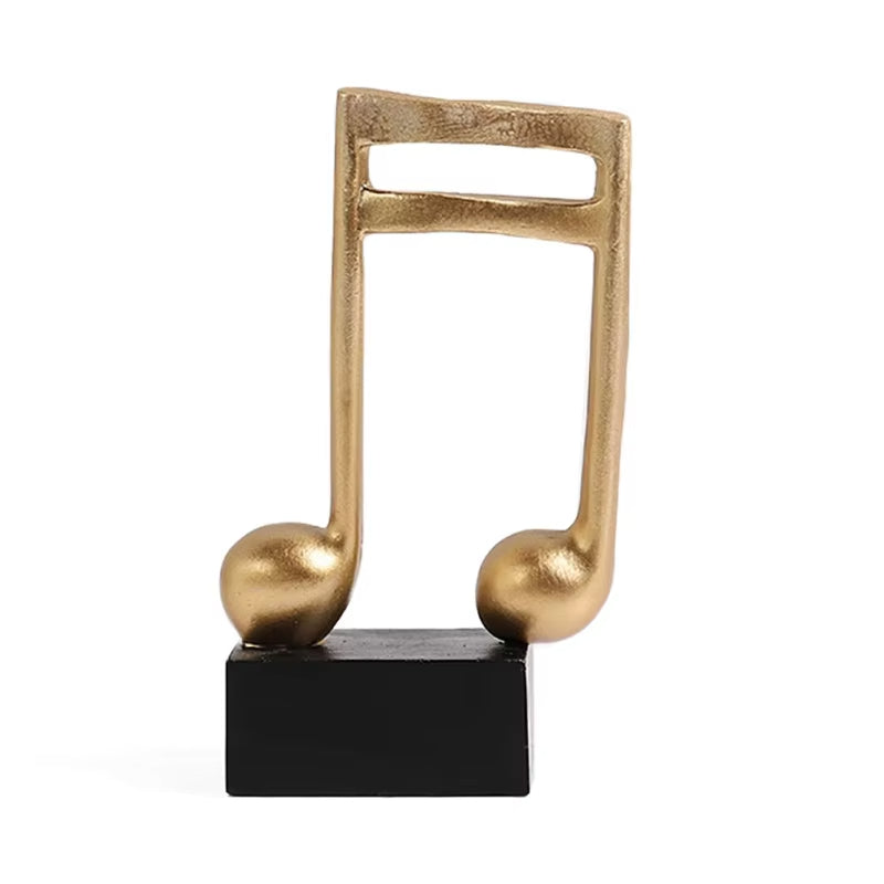 Golden Musical Note Resin Home Decor