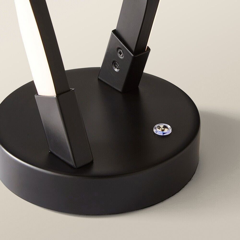 Touch Table Lamp Light Black Twist Integrated LED Living Room Bedside Lighting