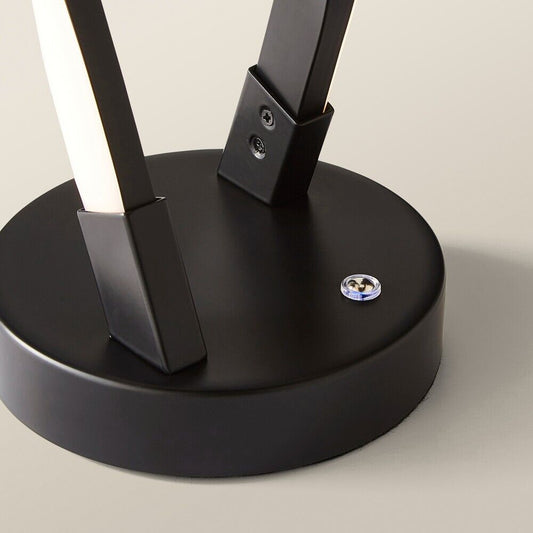 Touch Table Lamp Light Black Twist Integrated LED Living Room Bedside Lighting