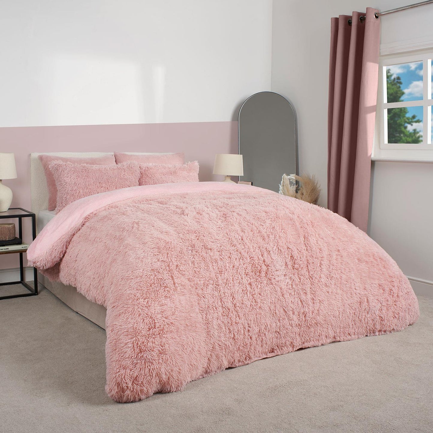 Teddy Duvet Cover Set Bedding Soft Fleece Faux Fur Shaggy Fluffy Cosy Quilt Warm