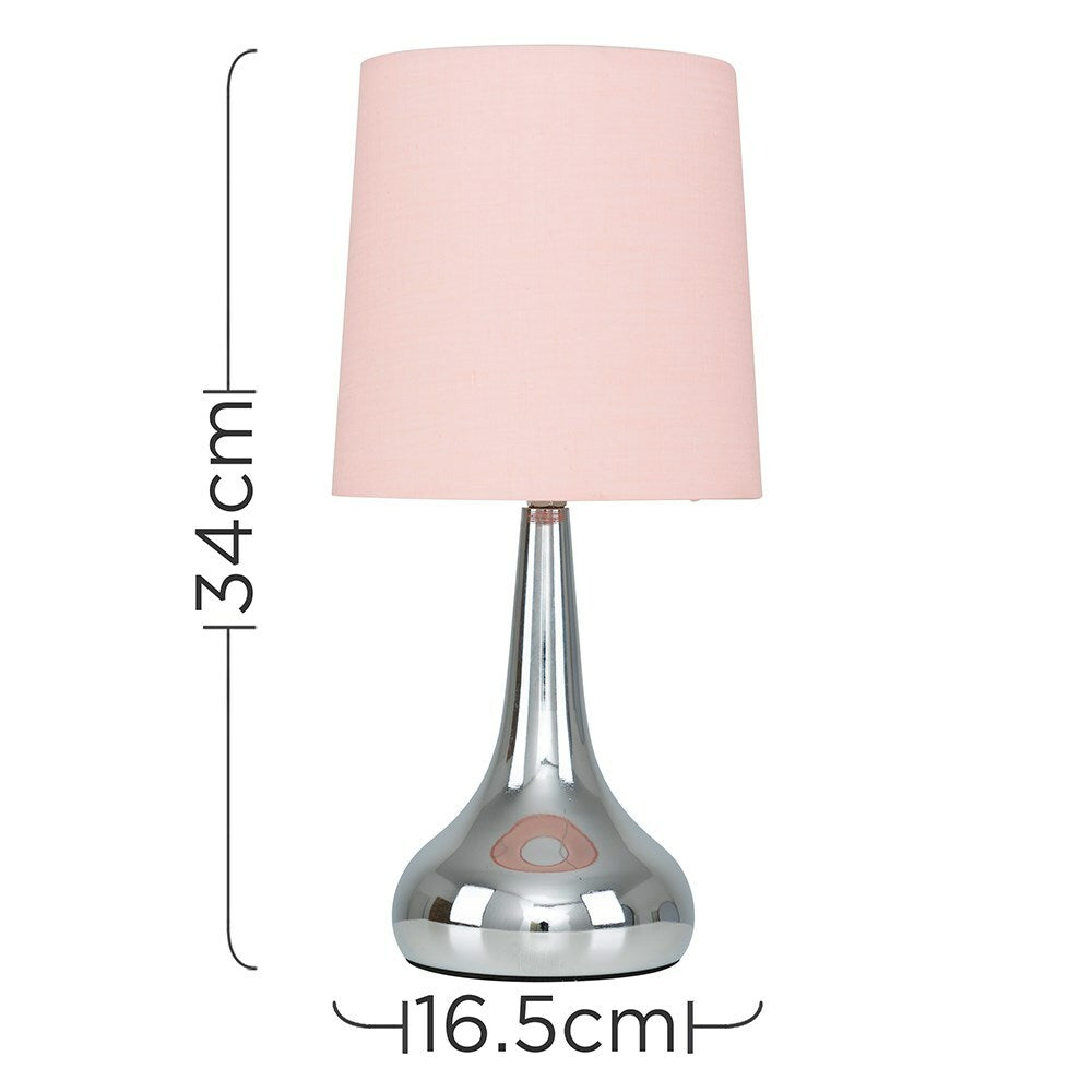 2 X Touch Table Lamps 34Cm Dimmer Bedside Lights Living Room Reading Small Lamp