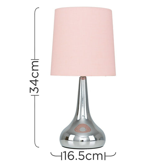2 X Touch Table Lamps 34Cm Dimmer Bedside Lights Living Room Reading Small Lamp