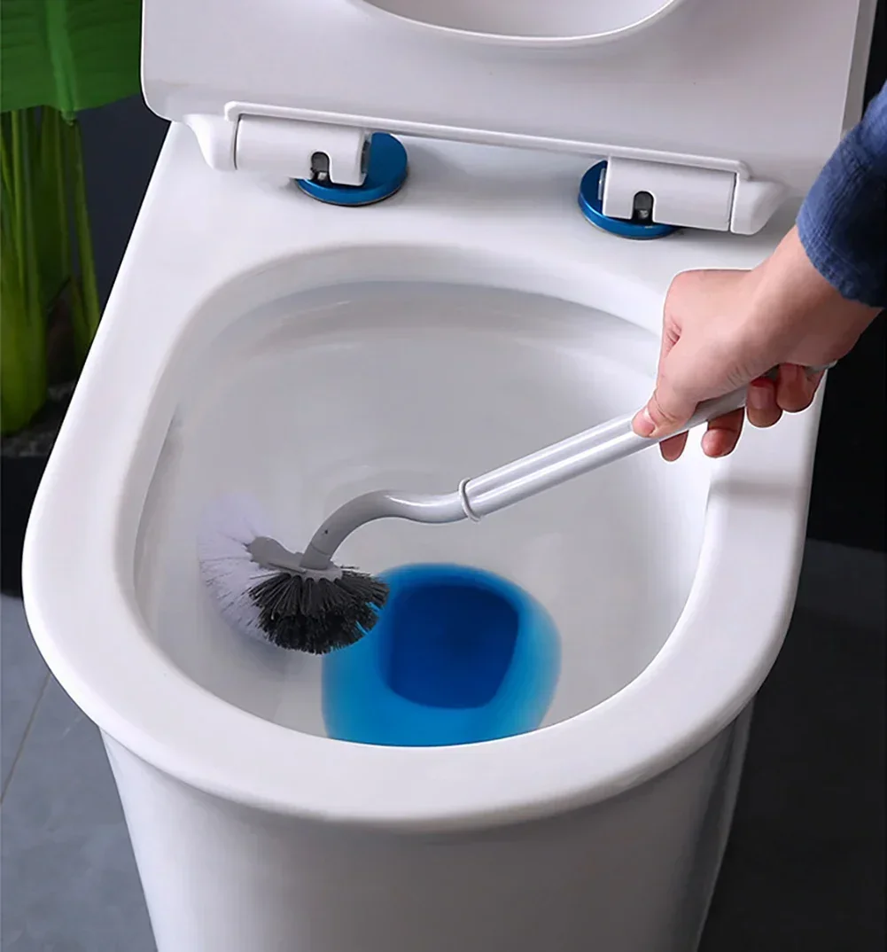 Wall-Mounted Toilet Brush | Soft Nylon Bristles | Deep Corner Cleaning Design