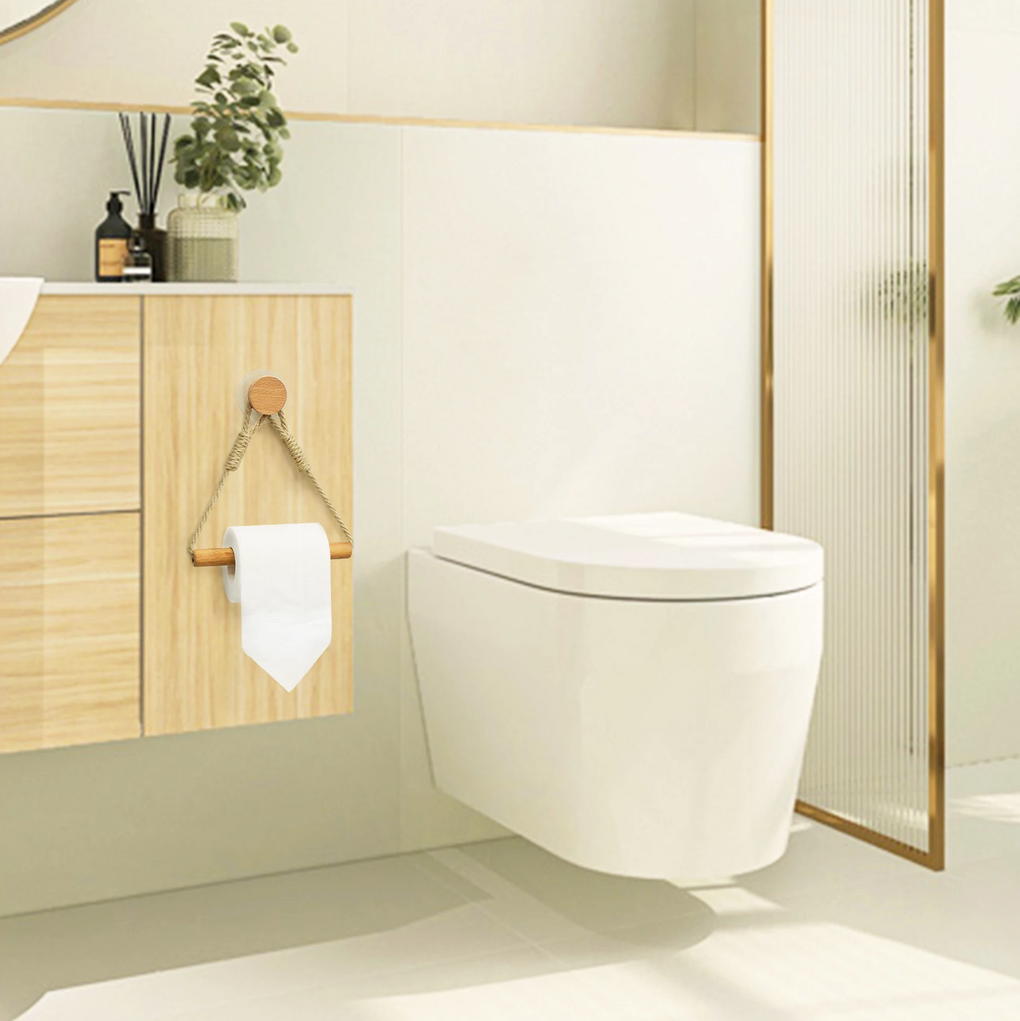 Add Natural Style – Wooden Toilet Paper Holder