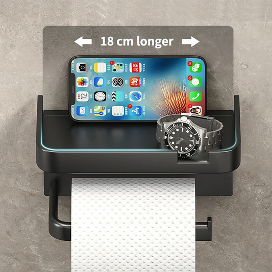 Upgrade Your Bathroom – Toilet Paper Holder with Shelf
