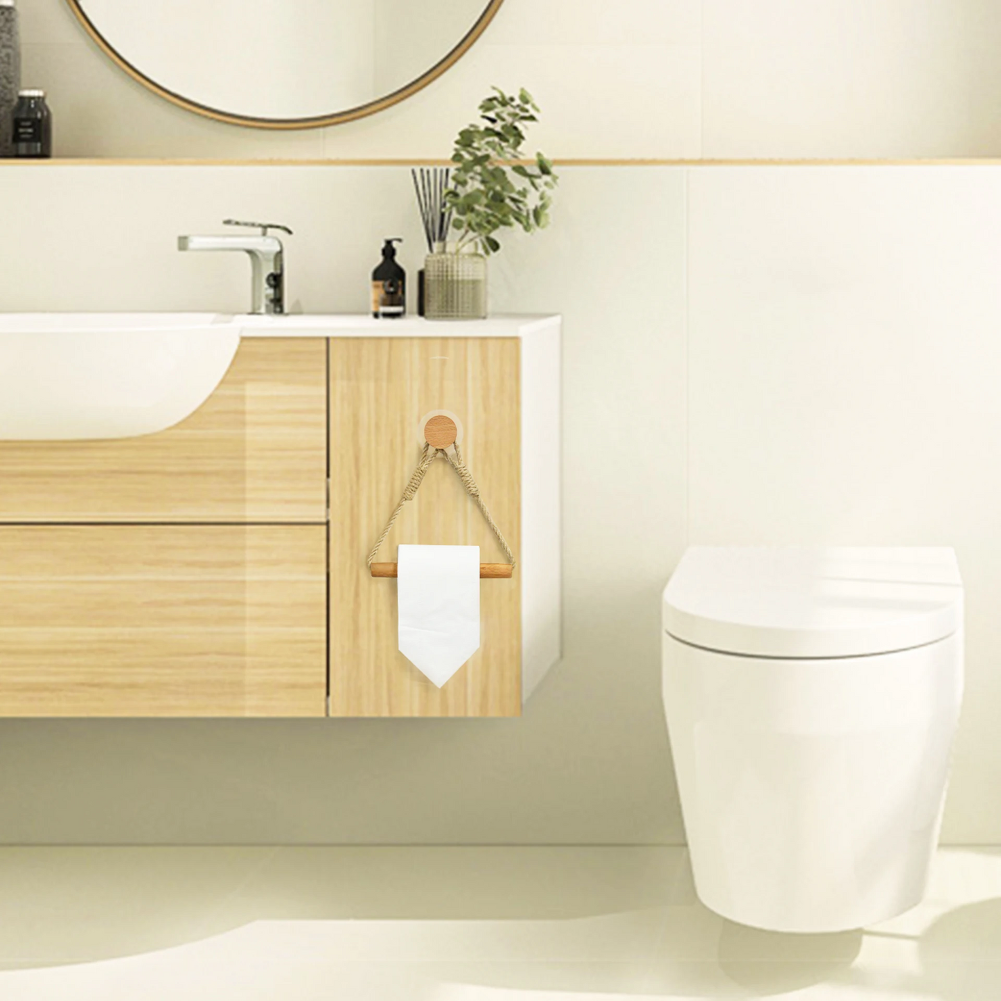 Add Natural Style – Wooden Toilet Paper Holder