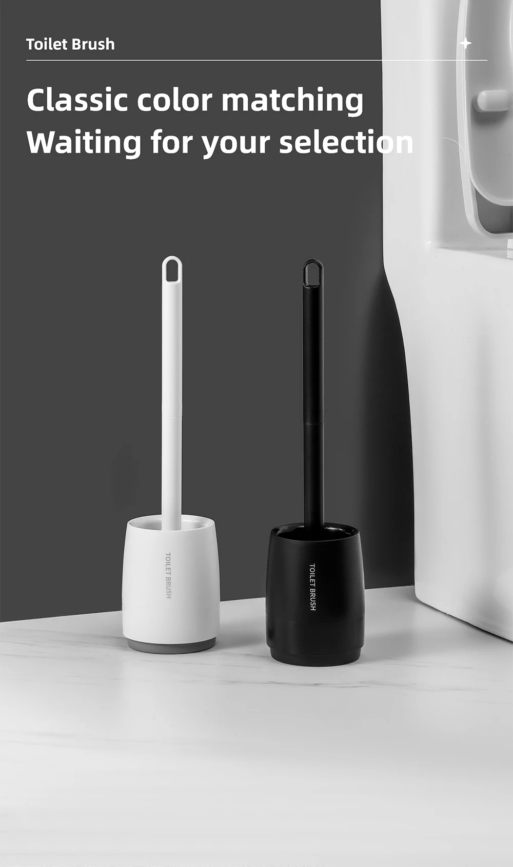Large Floor Standing Toilet Brush with Extended Handle