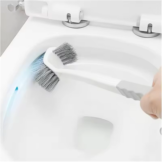 Long Handle Wall-Mounted Toilet Brush with Suction Cup Double-Sided Deep Cleaning