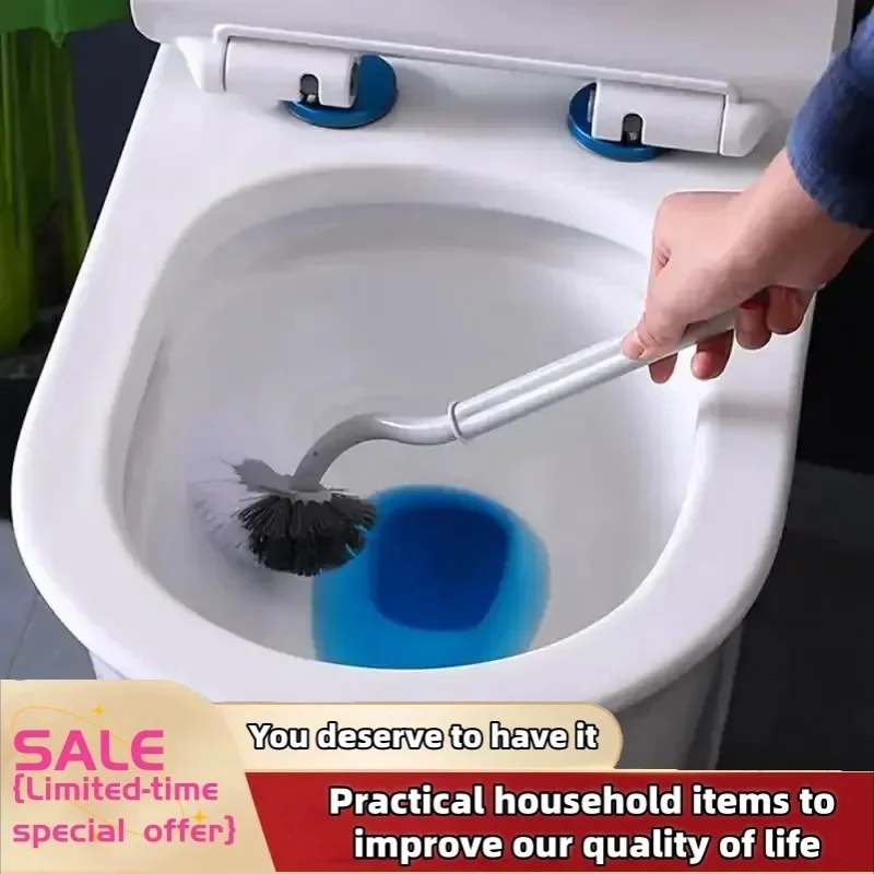 Wall-Mounted Toilet Brush | Soft Nylon Bristles | Deep Corner Cleaning Design
