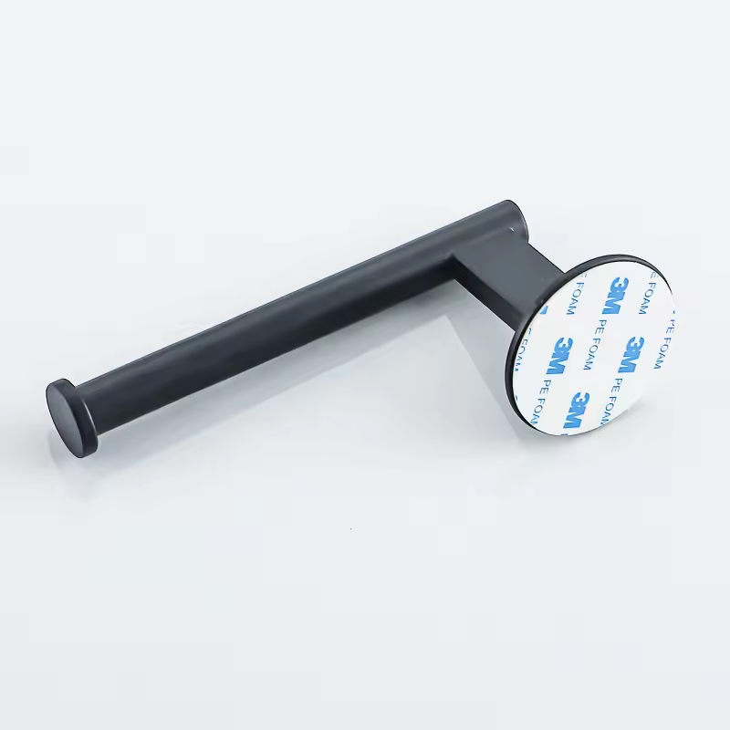 Black Aluminum Alloy Toilet Paper Self-Adhesive 3M Wall Mounted Holder