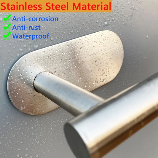 Toilet Roll Paper Stainless Steel Kitchen Towel Holder Adhesive Tissue Hanger