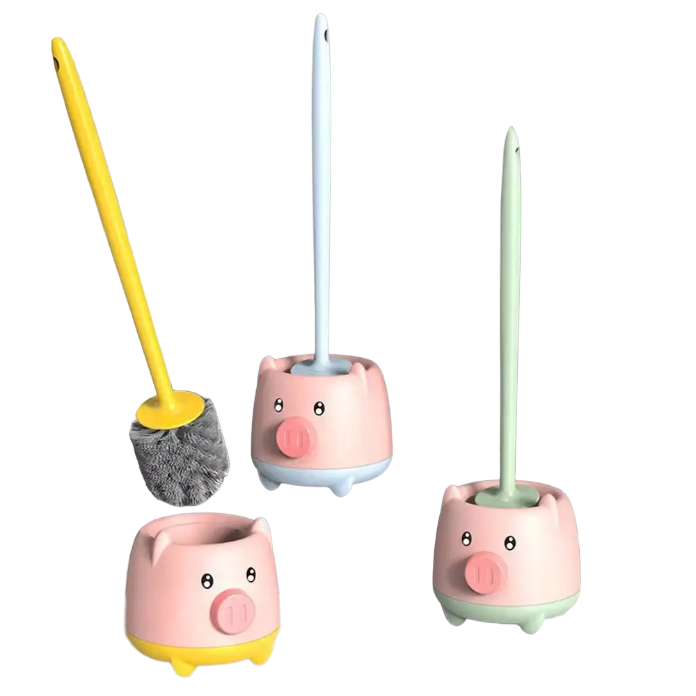 Make Cleaning Fun – Cute Toilet Brush Set