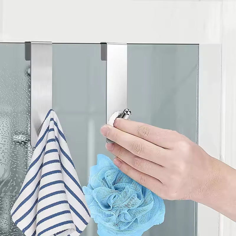 Hang Without Drilling – Over Door Shower Room Hooks