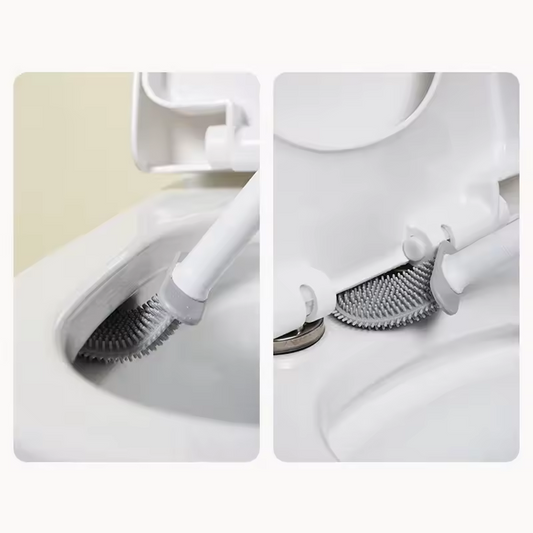 Bathroom Toilet Brush System with Quick-Dry Wall Holder