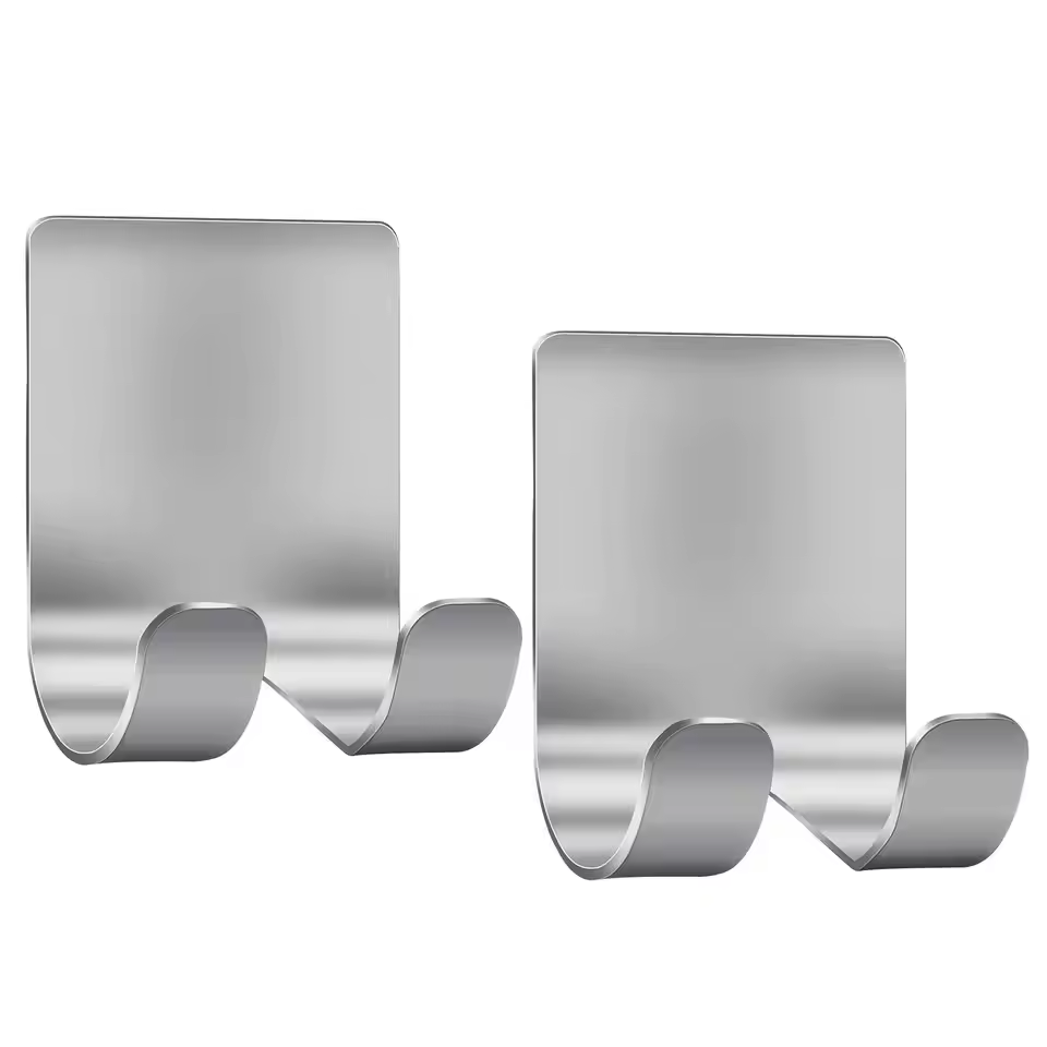 6pcs Stainless Steel Razor Holder & Shaver Stand Bathroom Hook Organizer