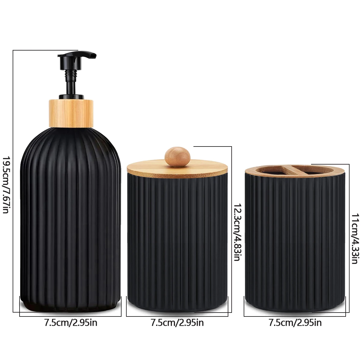 Bathroom Countertop Hand Soap Dispenser Organizer Set