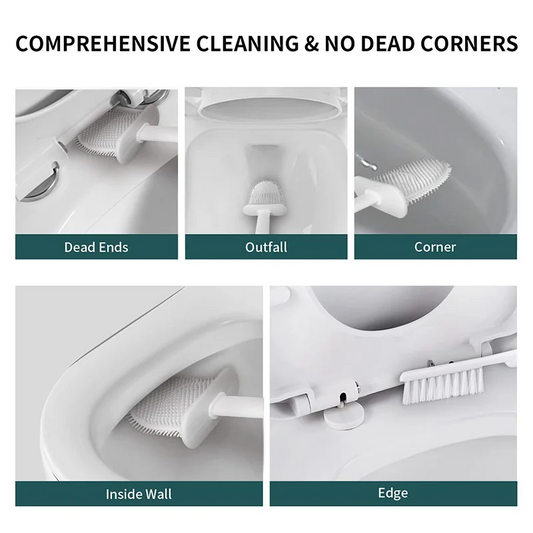 Long Handle Cleaning Soft Wall  Hanging Toilet Brush with Holder